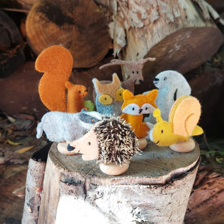 8 vilten bosdieren - Volg je voeten stappenplan